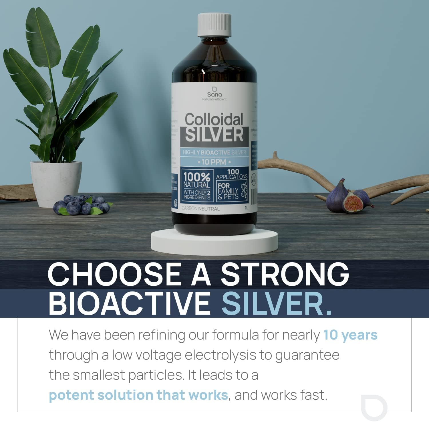 32 fl oz Institut Katharos Colloidal Silver Liquid - 10 PPM Bioactive Hydrosol Silver Water - Immune Support Supplement - Quality Ionic Minerals - Organic Structured Silver
