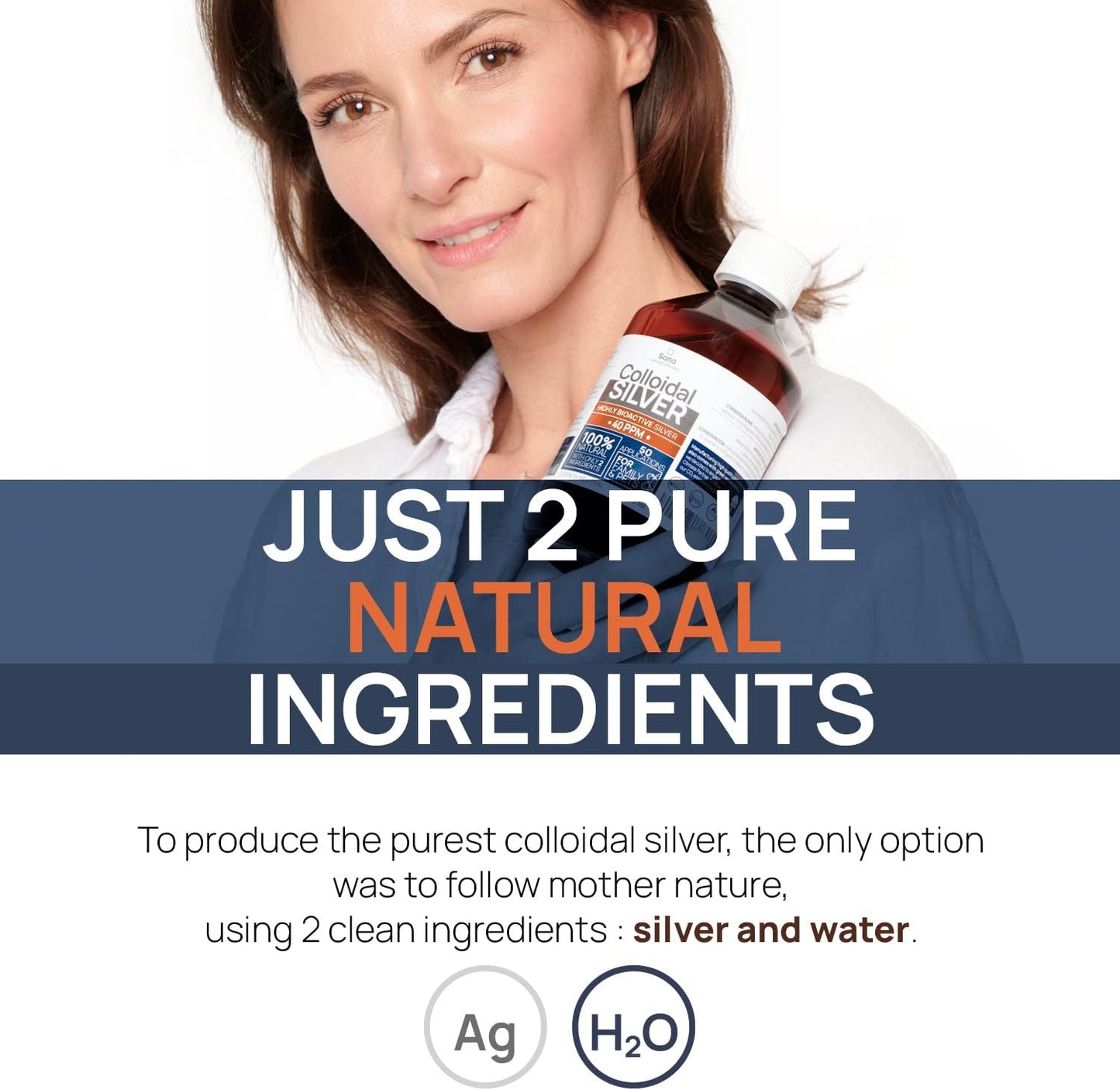 32 fl oz Katharos Colloidal Silver Liquid - 30 PPM Bioactive Hydrosol Silver Water for Immune Support - Ionic Minerals Solution - Organic Structured Silver Supplement