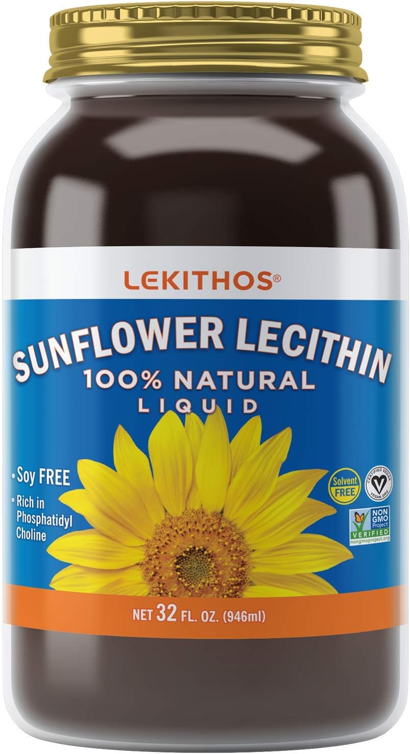 32 oz Lekithos Sunflower Lecithin - 100% Natural, Non-GMO, Gluten-Free
