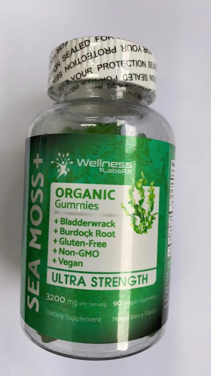 3200mg Irish Sea Moss Capsules and Gummies - Organic Supplement for Immune Support and Overall Wellness