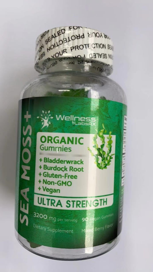3200mg Irish Sea Moss Capsules and Gummies - Organic Supplement for Immune Support and Overall Wellness