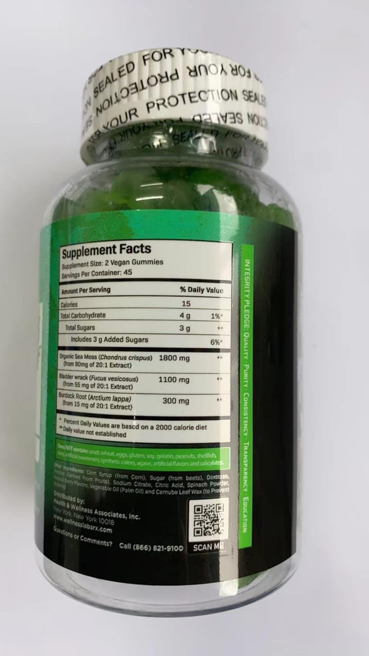 3200mg Irish Sea Moss Capsules and Gummies - Organic Supplement for Immune Support and Overall Wellness