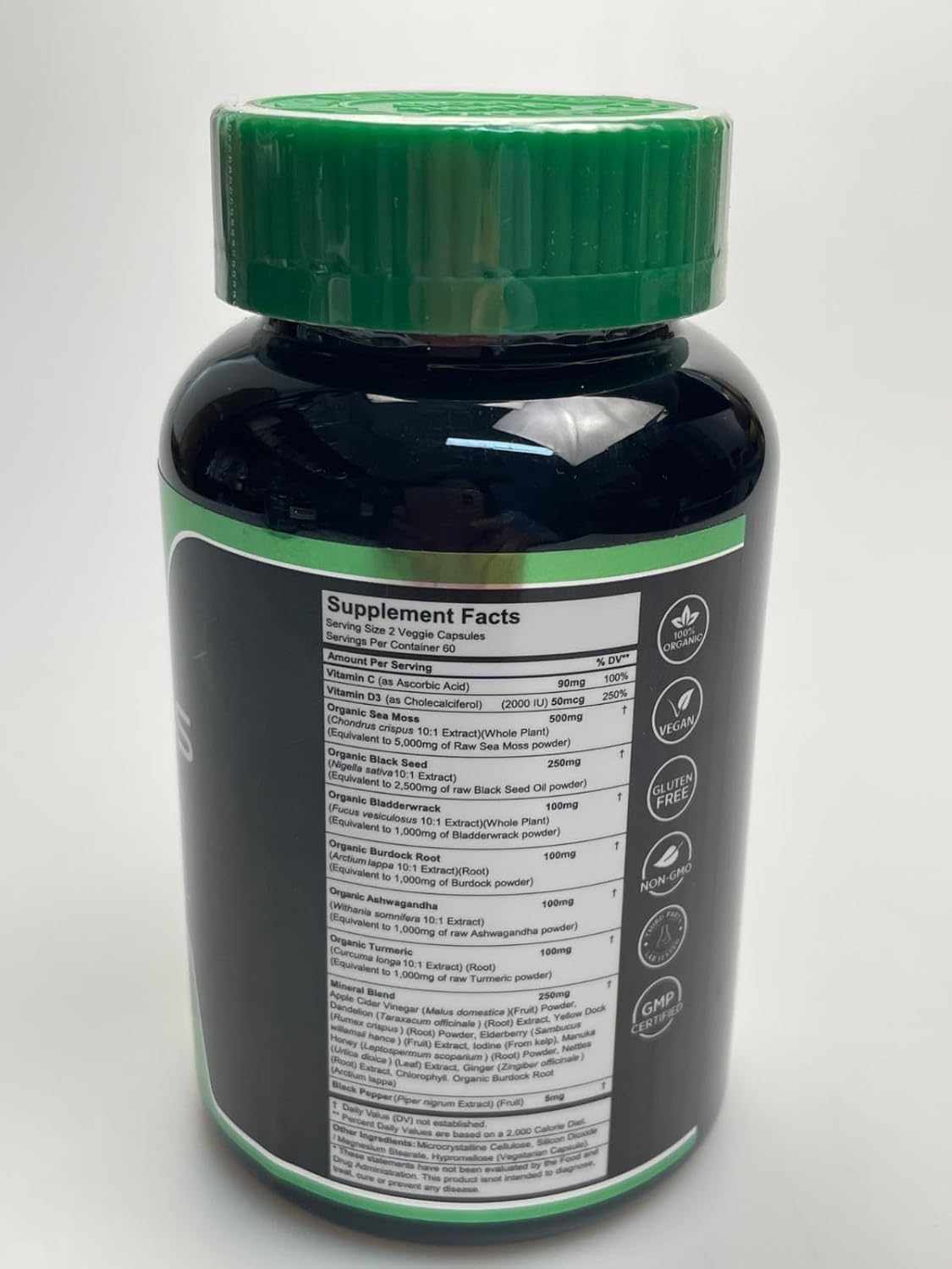 3200mg Irish Sea Moss Capsules and Gummies - Organic Supplement for Immune Support and Overall Wellness