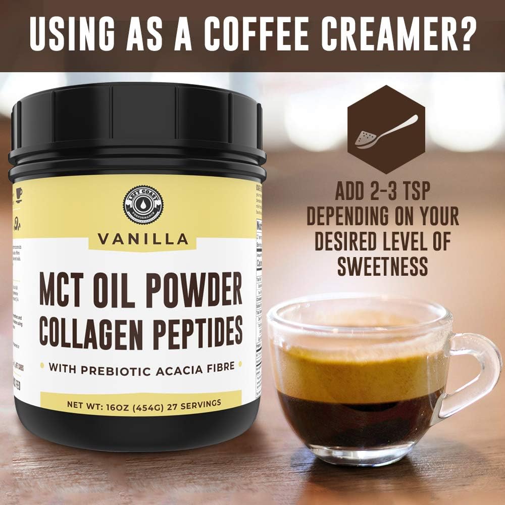 32oz Premium MCT Oil and 16oz Vanilla MCT + Collagen Powder Bundle by Left Coast Performance