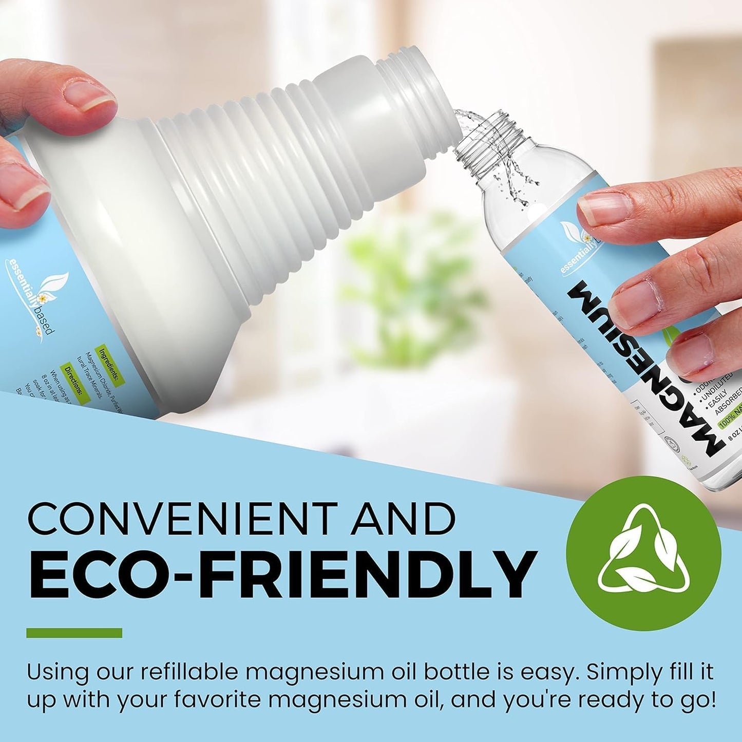32oz Pure Magnesium Oil Spray for Enhanced Sleep - Less Sting & Itch - 100% Natural & Organic - Made in USA