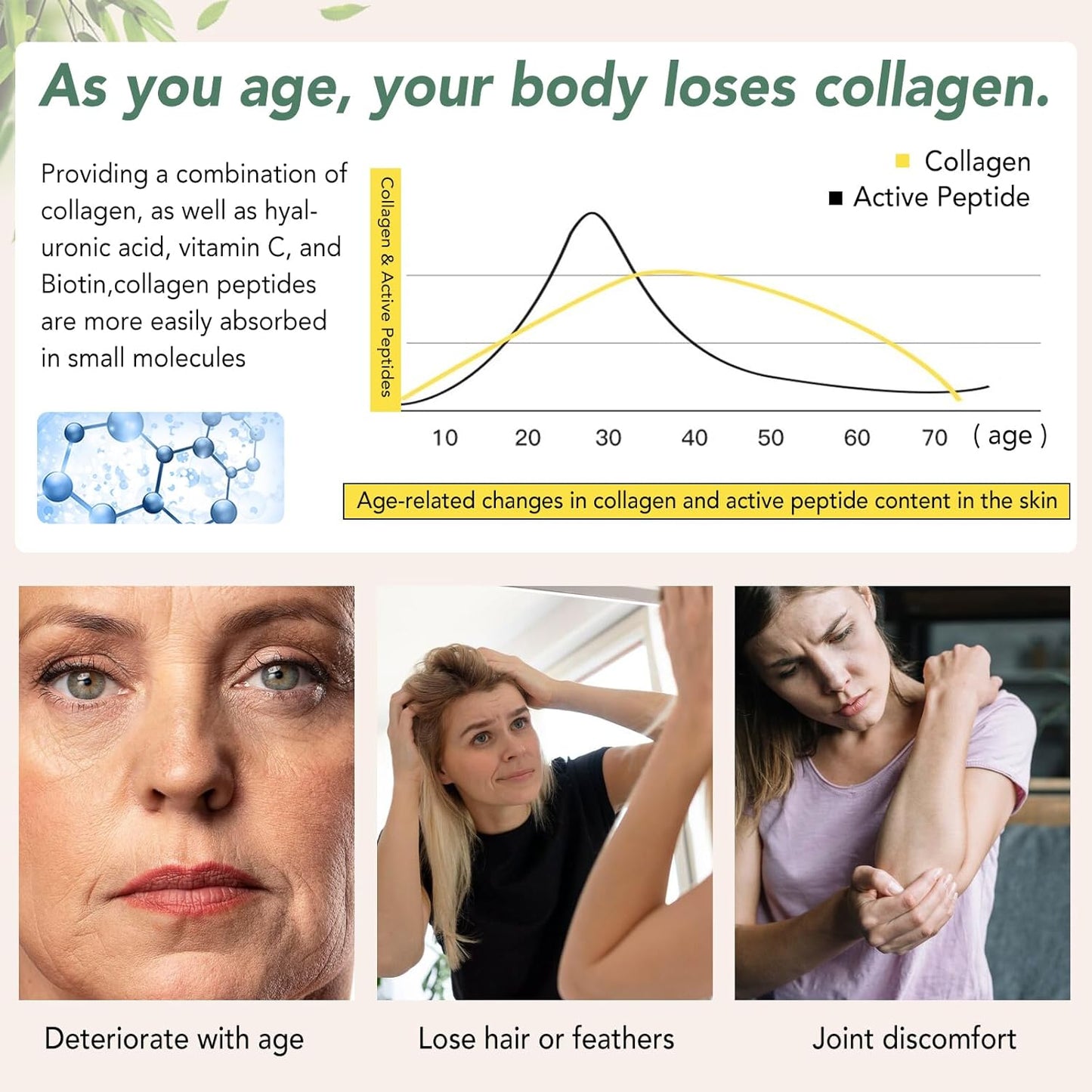 32oz VEV Multi Collagen Peptides Powder - Unflavored Hydrolyzed Collagen with Vitamin C, Hyaluronic Acid, Biotin for Skin, Hair, Joints - 82 Servings
