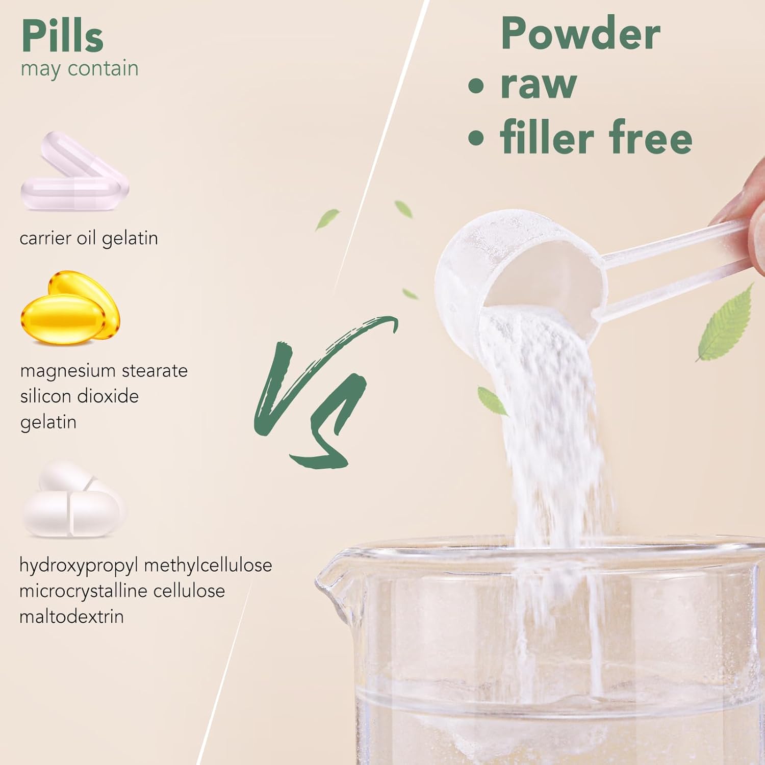 32oz VEV Multi Collagen Peptides Powder - Unflavored Hydrolyzed Collagen with Vitamin C, Hyaluronic Acid, Biotin for Skin, Hair, Joints - 82 Servings