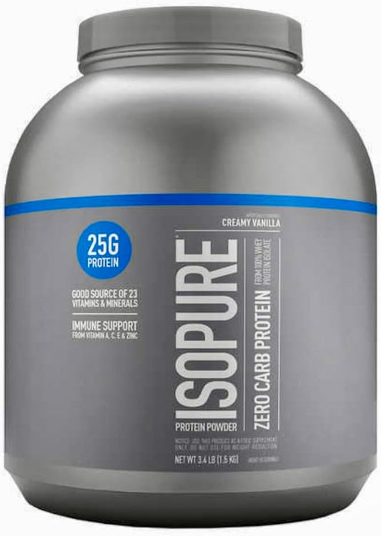 3.4lb Creamy Vanilla Whey Protein Powder - Zero Carbs and High Protein Option
