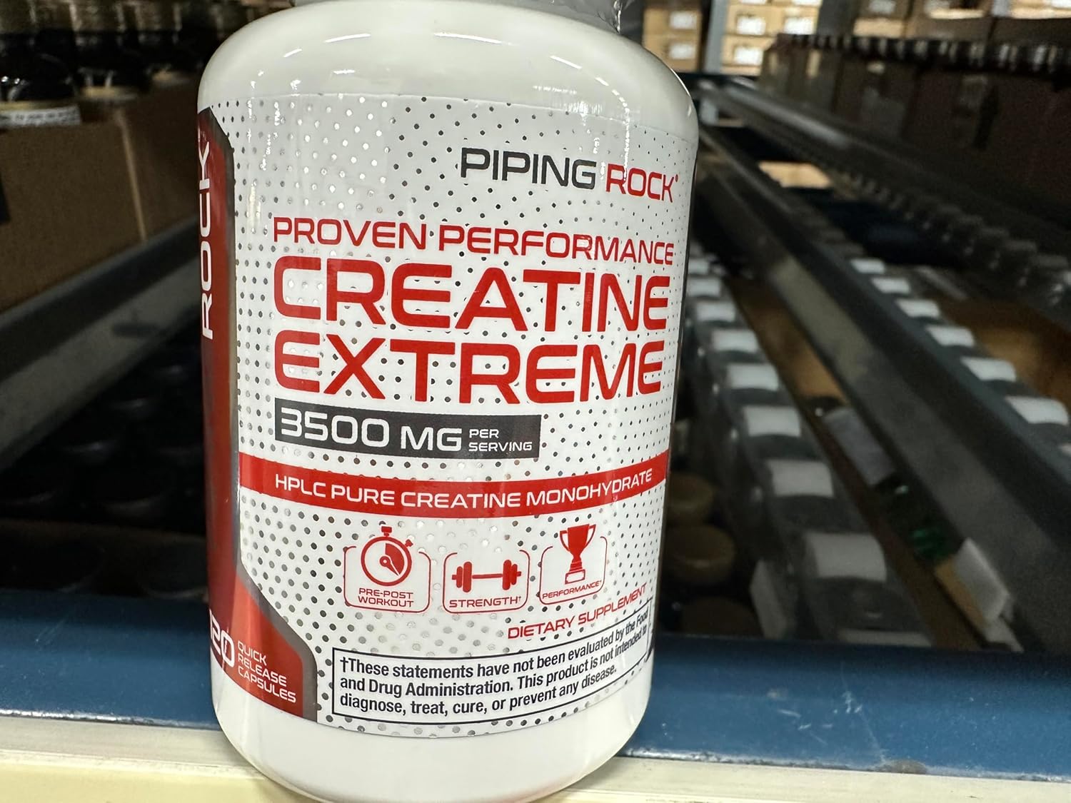 3500 mg Creatine Monohydrate Capsules - 120 Pills | Non-GMO & Gluten-Free