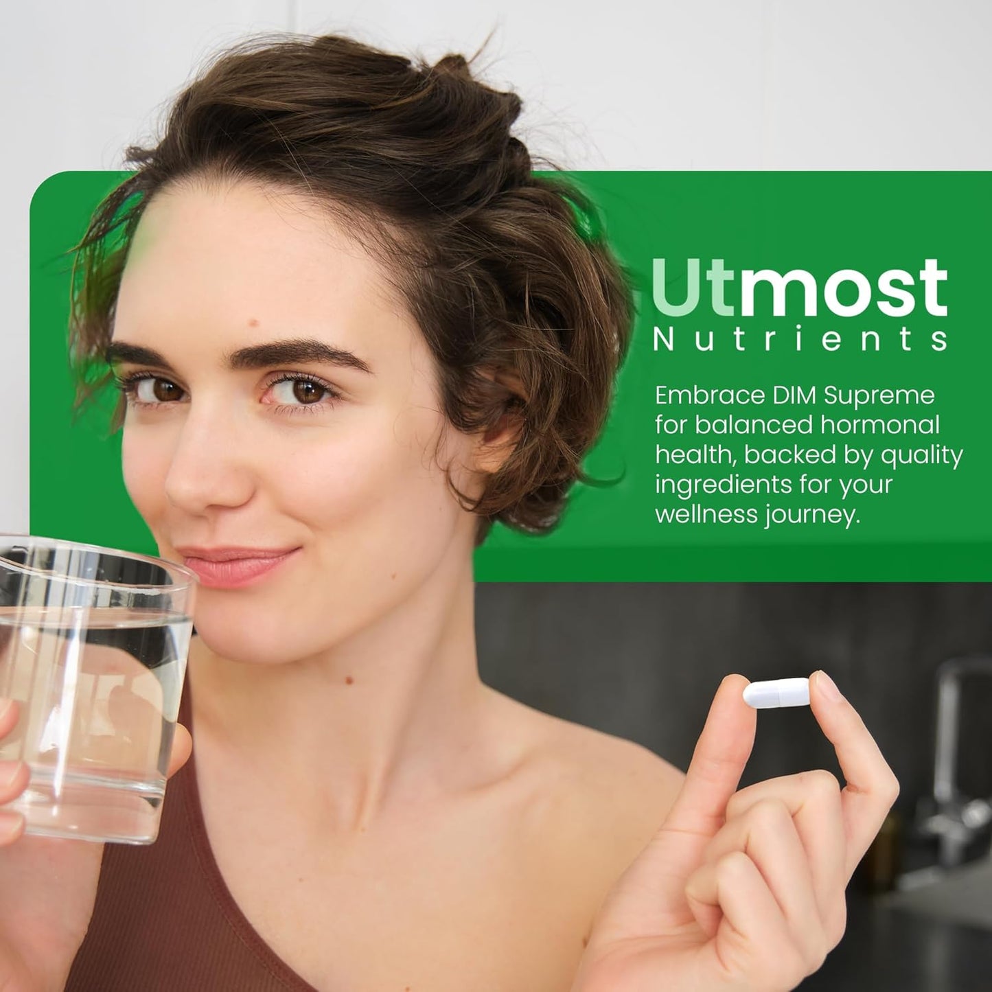 350mg DIM Supplement for Women with Broccoli Extract & Bioperine - 60 Capsules for Estrogen Regulation & Acne Support