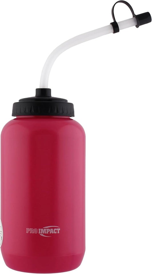 35.5 Oz. Squeezable Water Bottle with Long Straw for Sports Hydration - BPA Free LDPE Plastic - Ideal for Baseball, Hockey, Gym, MMA, Yoga, Boxing, Cycling, Football, Lacrosse