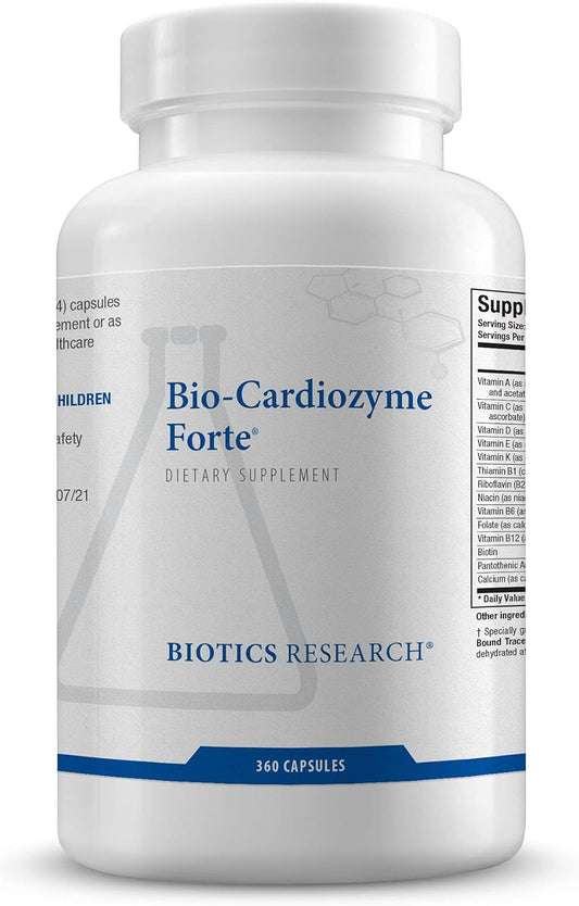 360 Capsules Biotics Research Bio Cardiozyme Forte Heart Health Multivitamin with Powerful Antioxidant Support