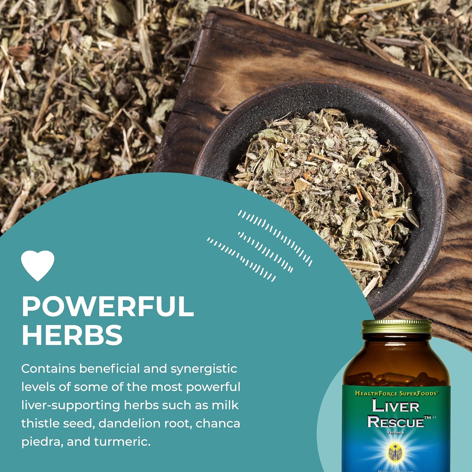 360 Capsules HealthForce SuperFoods Liver Rescue with Milk Thistle & Dandelion Root - Gluten-Free & Vegan Liver Cleanse Supplement