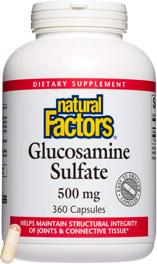 360 Capsules of Natural Factors Glucosamine Sulfate for Healthy Joints, Mobility, Cartilage & Connective Tissue