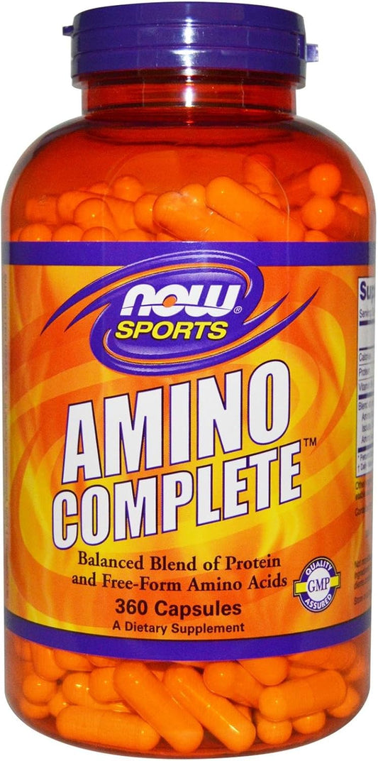 360 Capsules of NOW Foods Amino Complete Supplement for Enhanced Performance and Recovery