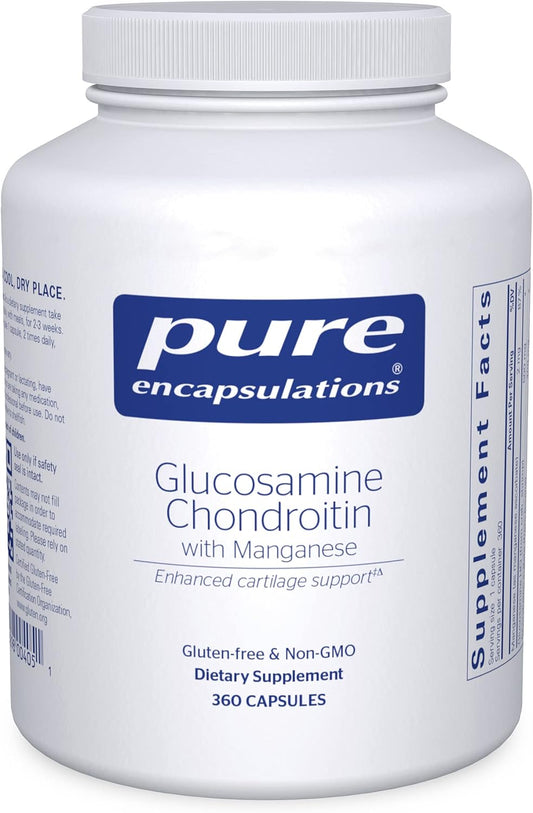 360 Capsules Pure Encapsulations Glucosamine Chondroitin with Manganese for Joint Health and Mobility