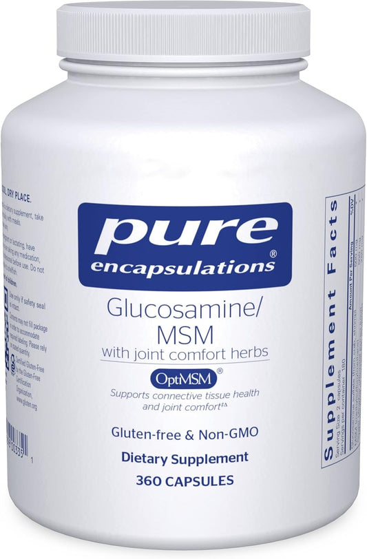 360 Capsules Pure Encapsulations Glucosamine MSM for Joint Support and Cartilage Health