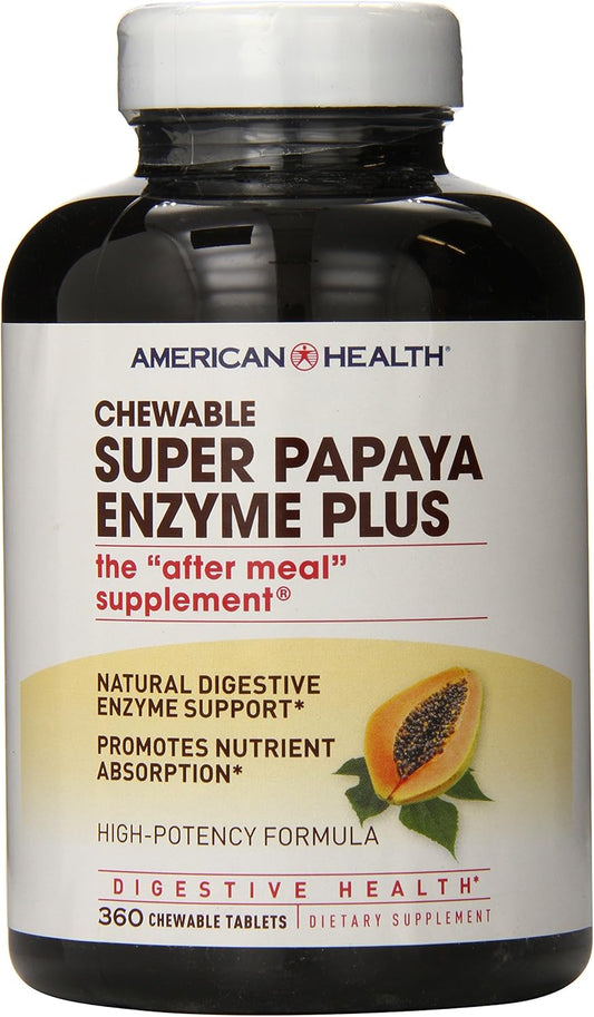 360 Count American Health Multi-Enzyme Plus with Super Papaya - Digestive Health Support