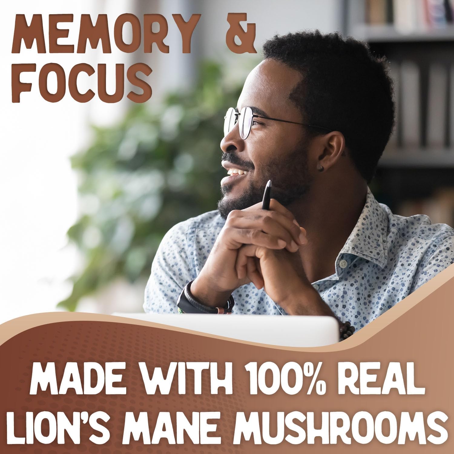 360 Count Organic Lions Mane Mushroom Capsules - Premium Supplement for Mental Clarity, Cognition, and Immunity - 180 Day Supply