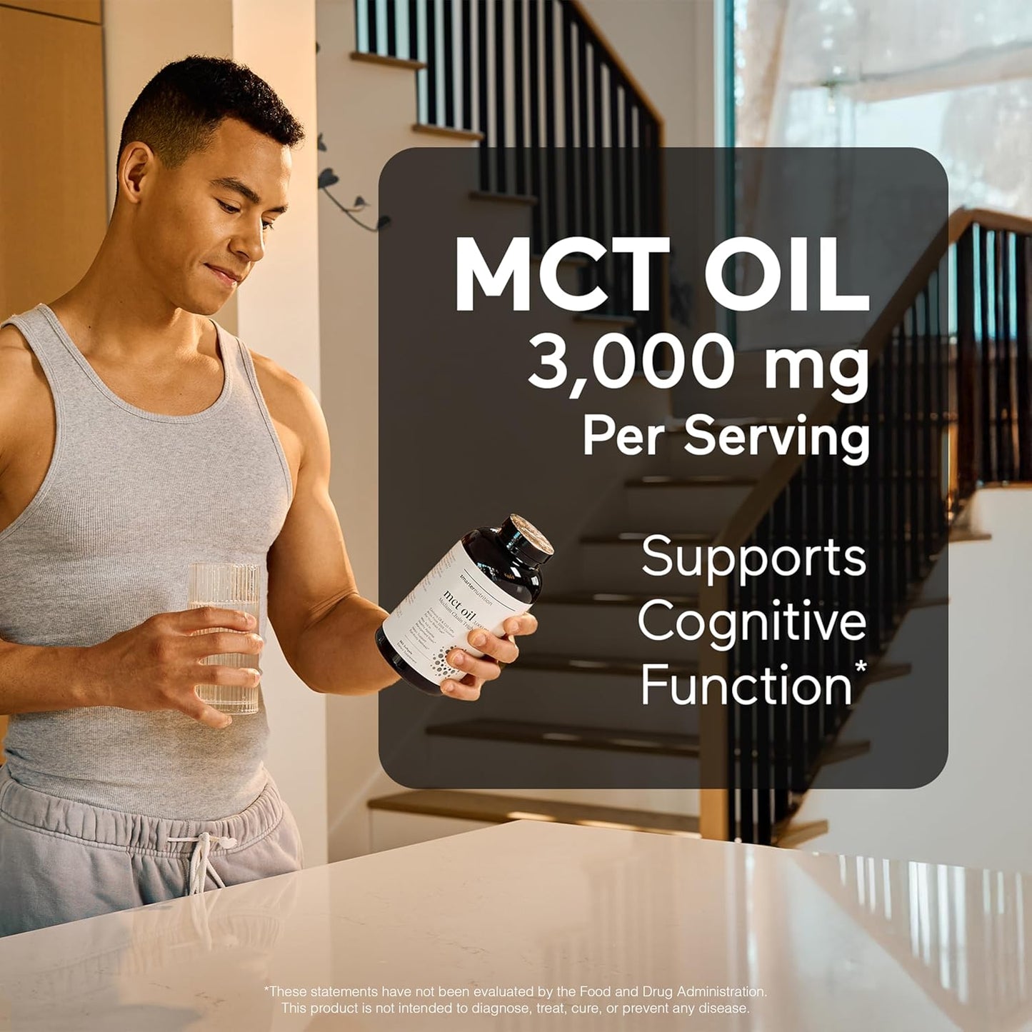 360 Count Smarter Nutrition MCT Oil Capsules - C8 and C10 - Ketogenic Brain & Body Fuel - Cold-Pressed Coconut, Palm - Gluten-Free, Non-GMO - 180-Day Supply