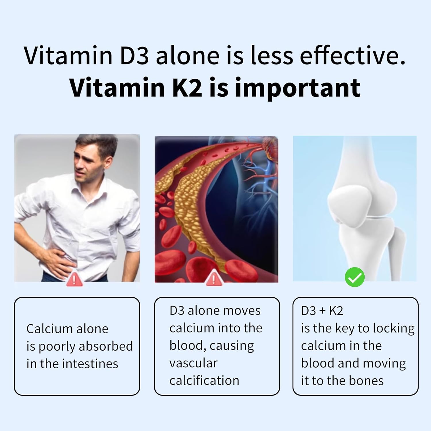 360 Count YOUTHVITA Vitamin D3 K2 Softgels with Coconut Oil - D3 10000 IU & K2 (MK-7) 200 mcg for Bone, Immune, & Heart Health