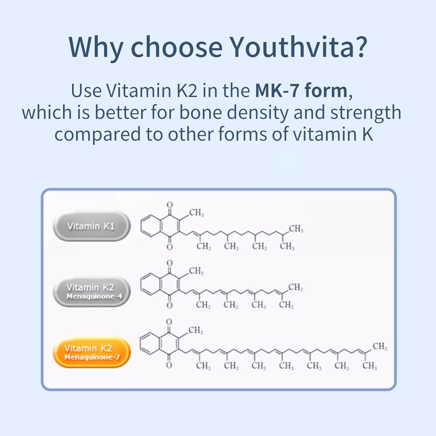 360 Count YOUTHVITA Vitamin D3 K2 Softgels with Coconut Oil - D3 10000 IU & K2 (MK-7) 200 mcg for Bone, Immune, & Heart Health