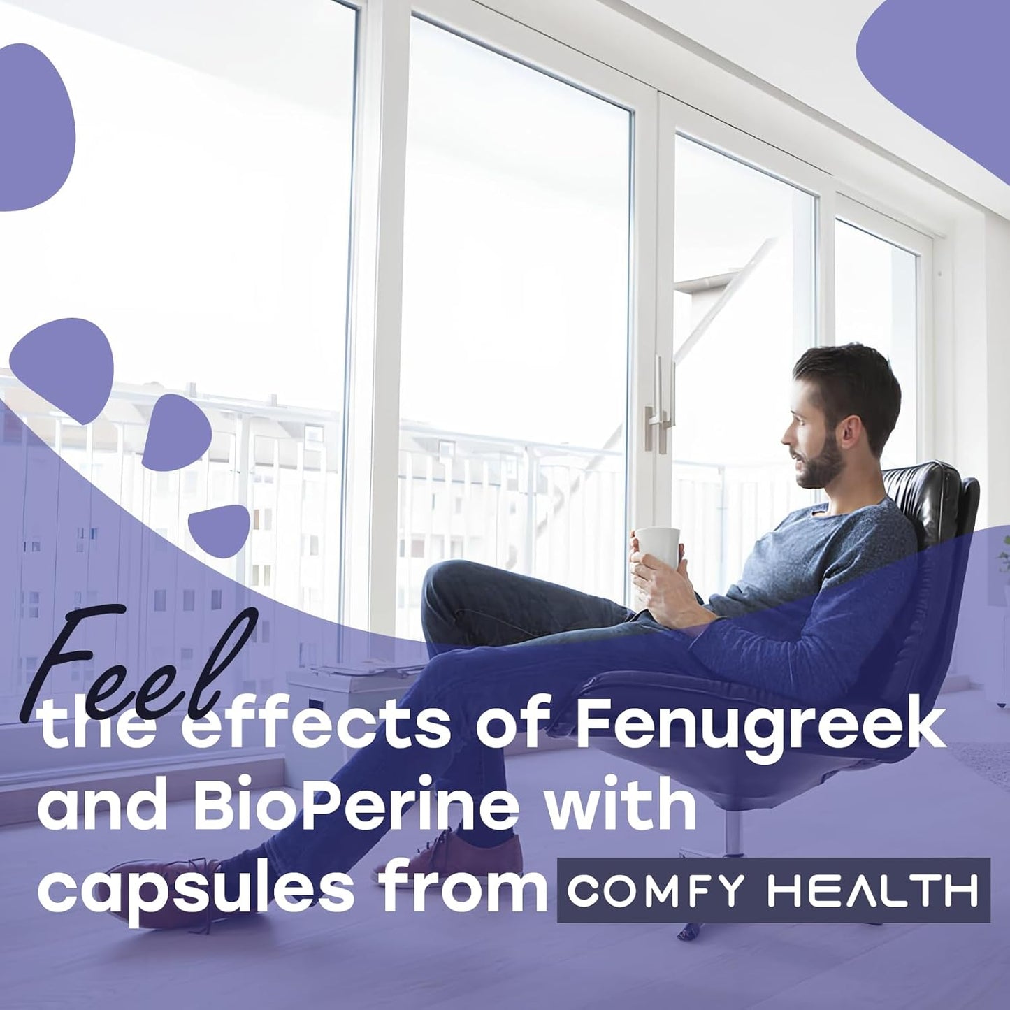 360 Servings of COMFY HEALTH Fenugreek Capsules with BioPerine® for Superior Absorption, Non-GMO, Gluten Free Fenugreek Seeds Extract Supplements