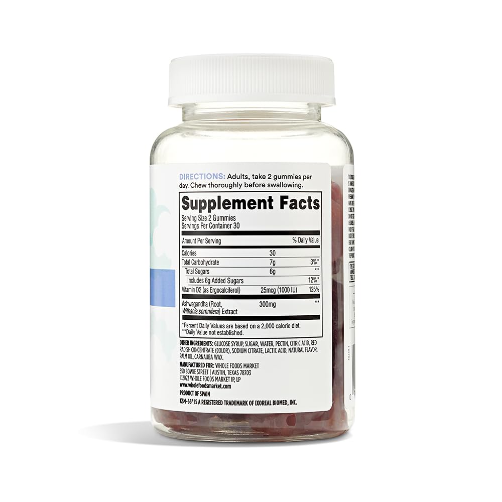 365 By Whole Foods Market Ashwagandha Gummies - 60 Count Bottle