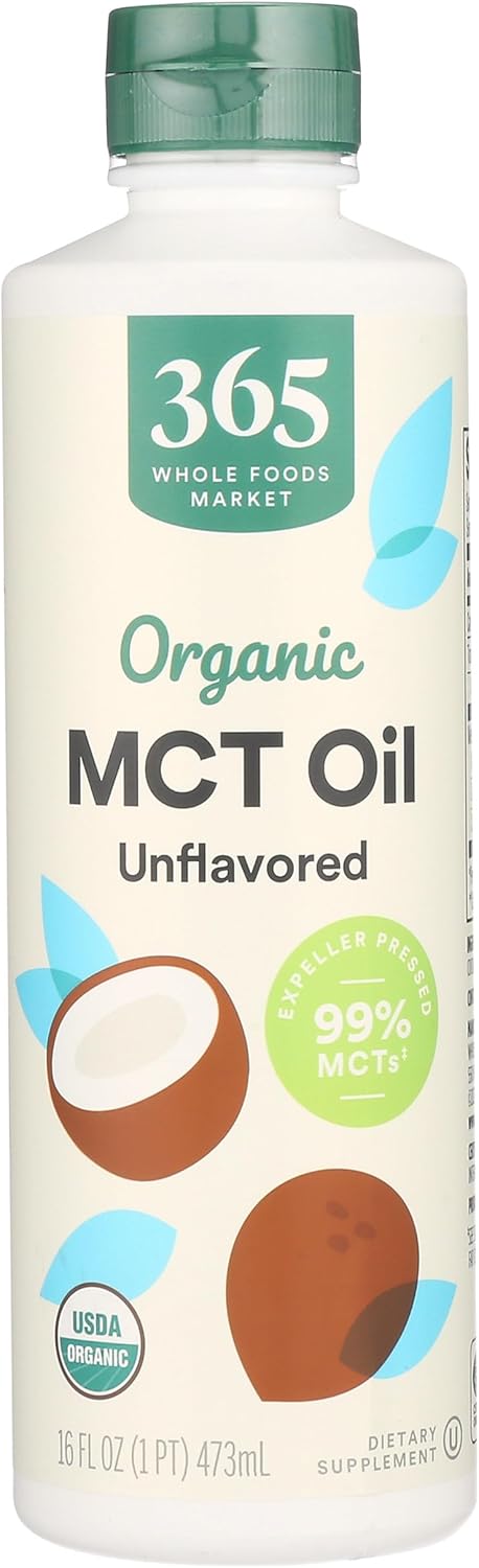 365 By Whole Foods Market MCT Oil 16 Fl Oz Unflavored for Keto Diets