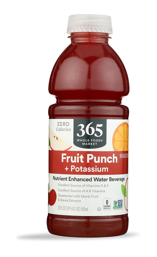 365 by Whole Foods Market Water Nutrient Fruit Punch with Potassium, Zero Calories, 20 fl oz