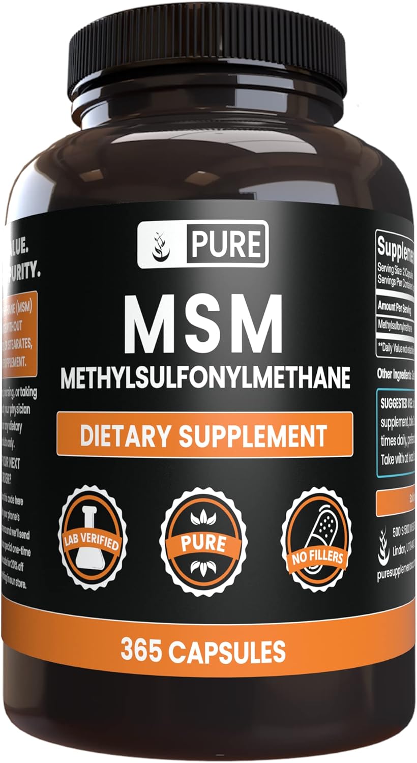365 Capsules of Pure Diosmin and MSM Bundle - No Fillers, Always Original Ingredients