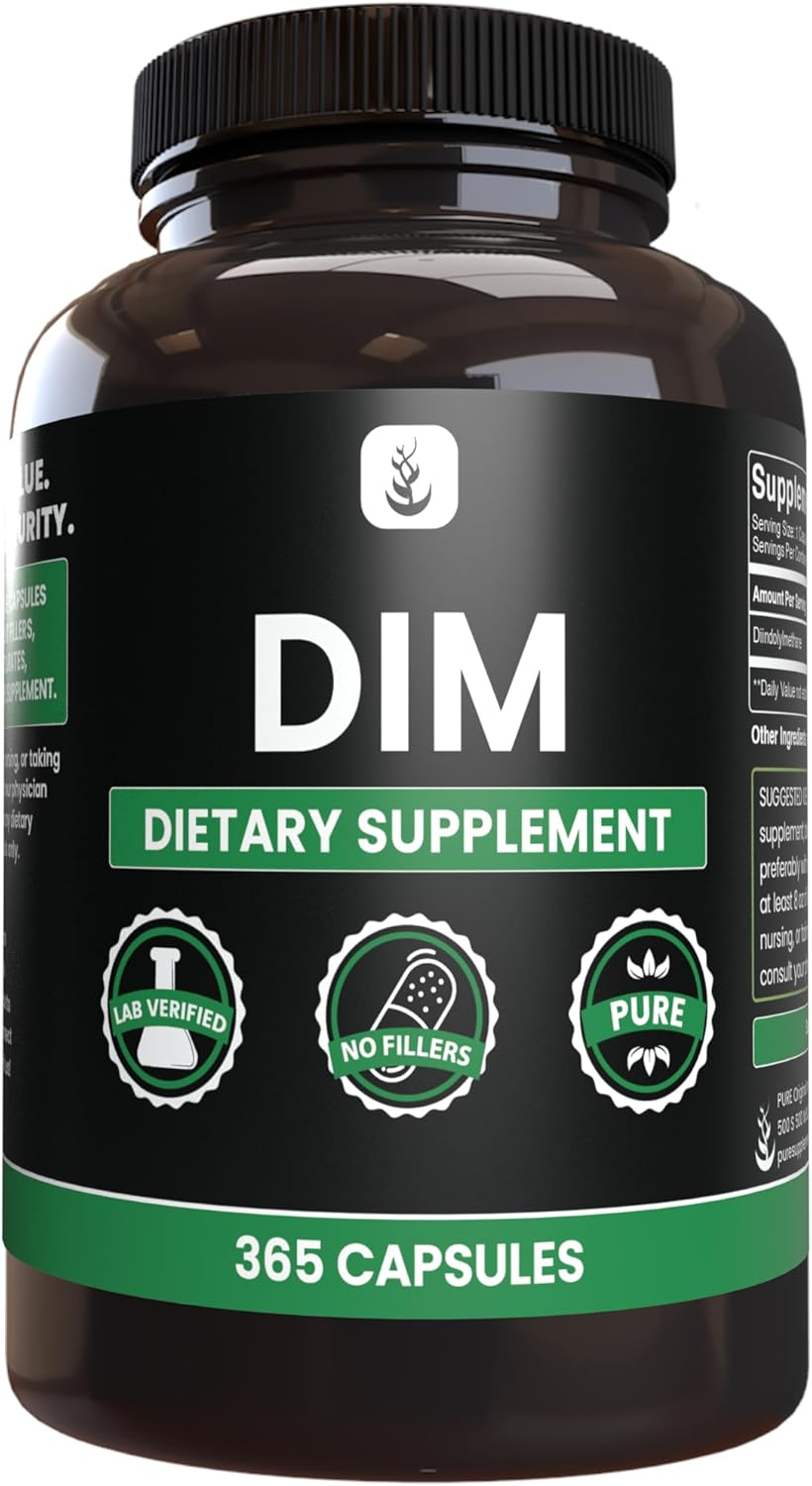 365 Capsules of Pure Original Diindolylmethane (DIM) - No Fillers, Lab Verified