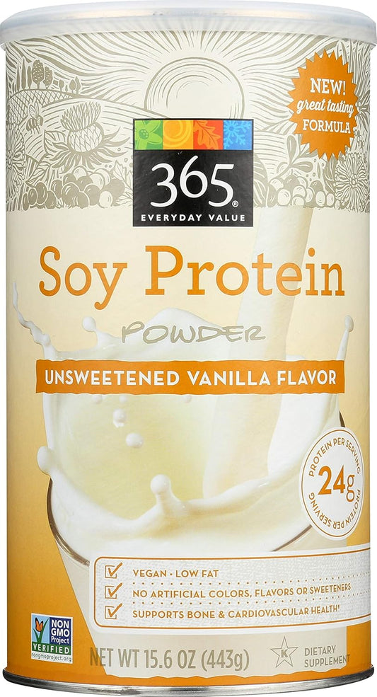 365 Everyday Value Unsweetened Vanilla Soy Protein Powder - 15.63 oz