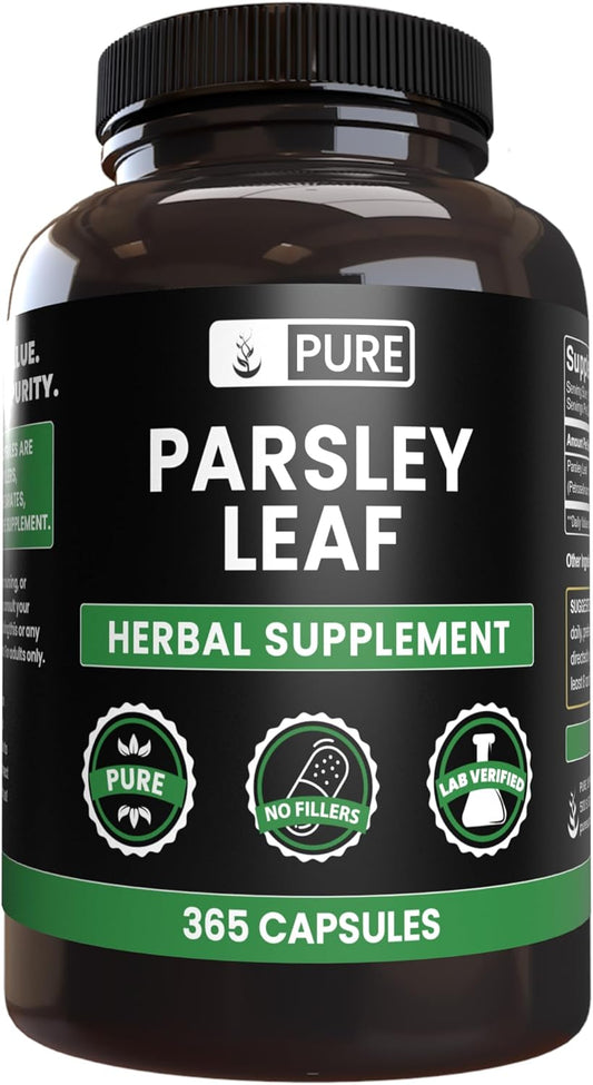365 Pure Parsley Leaf Capsules - Original Ingredients, No Fillers, Lab Verified