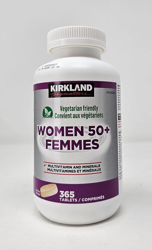 365 Tablets Kirkland Signature Women 50+ Multivitamin - Complete Daily Multivitamin for Women Over 50