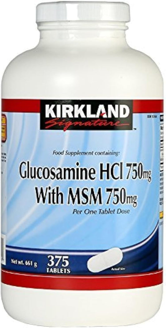 375 Tablets Kirkland Signature Glucosamine and MSM Supplement for Joint Health