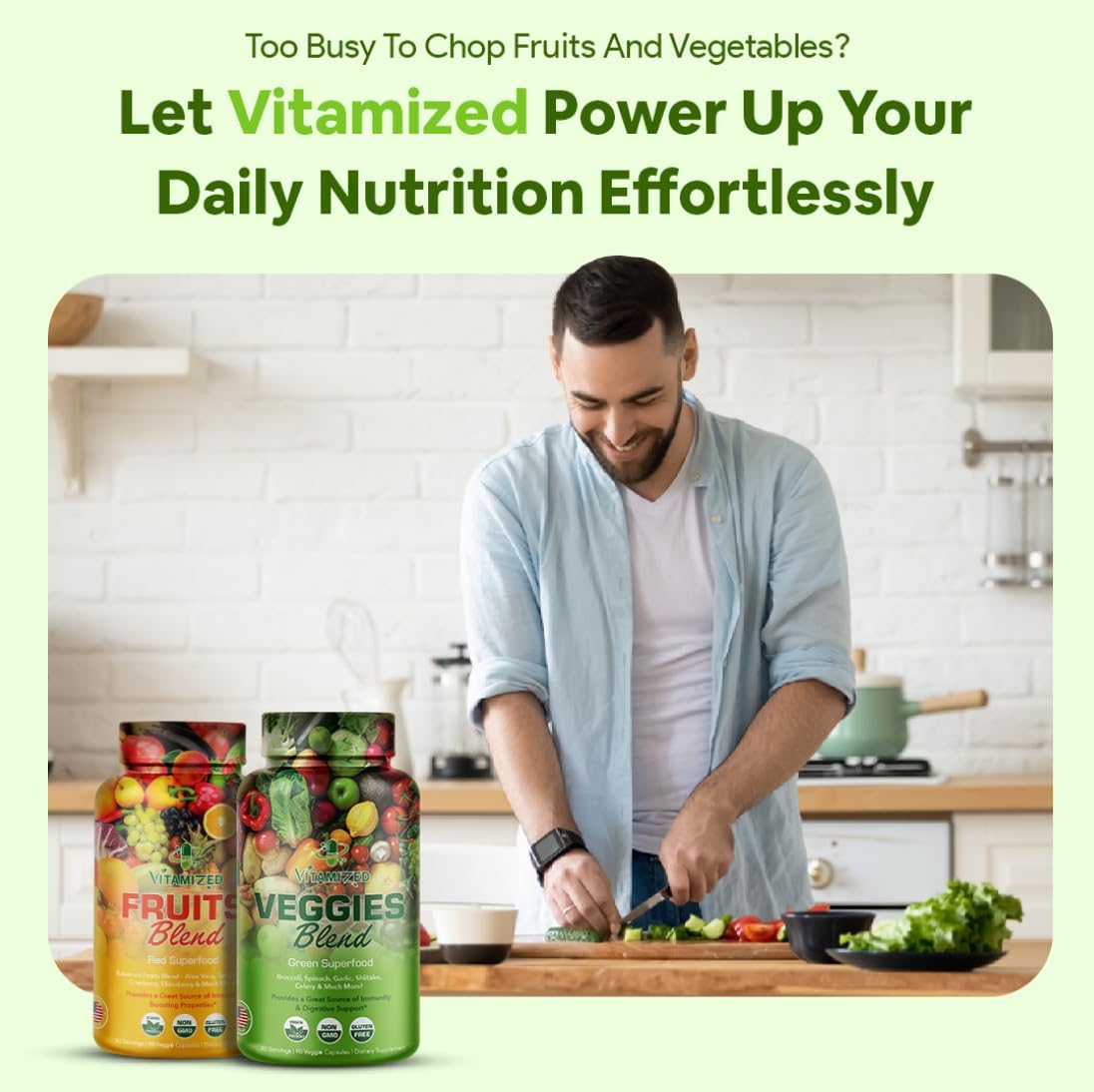 38 Fruits & Vegetables Super Food Powder with BioPerine for Energy Boost - Made in USA - Men & Women's Health Supplement