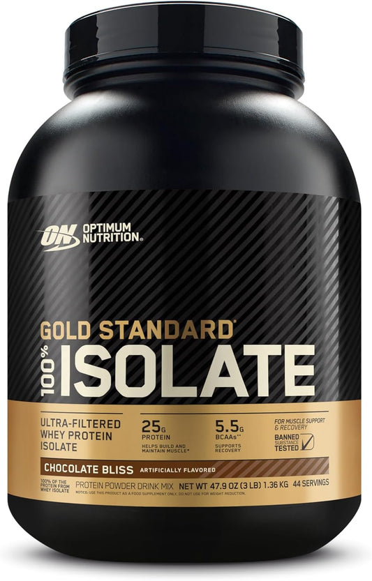 3lb Optimum Nutrition Gold Standard 100% Isolate, Chocolate Bliss - 44 Servings