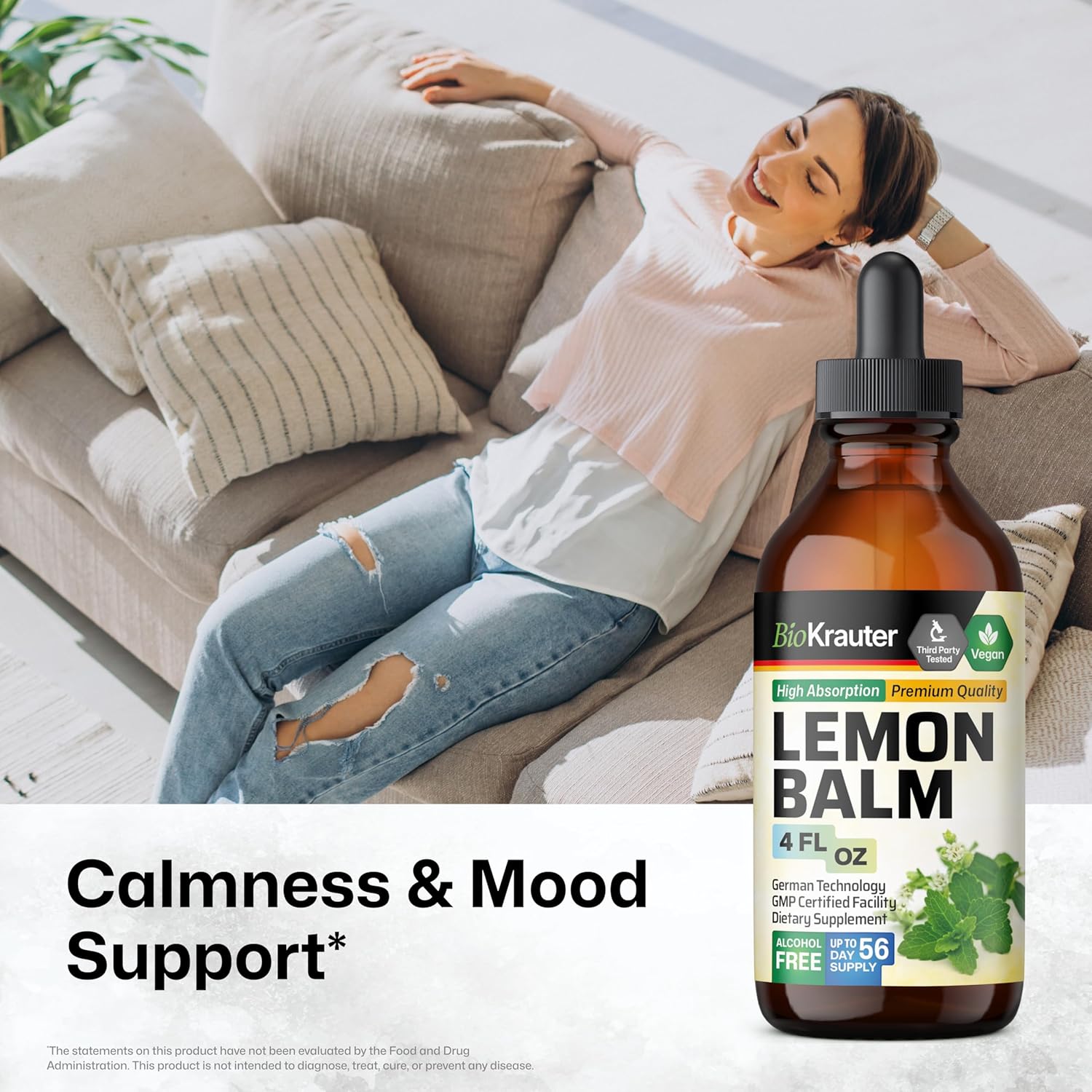 4 Fl. Oz. St. John's Wort and Lemon Balm Tinctures by BIO KRAUTER