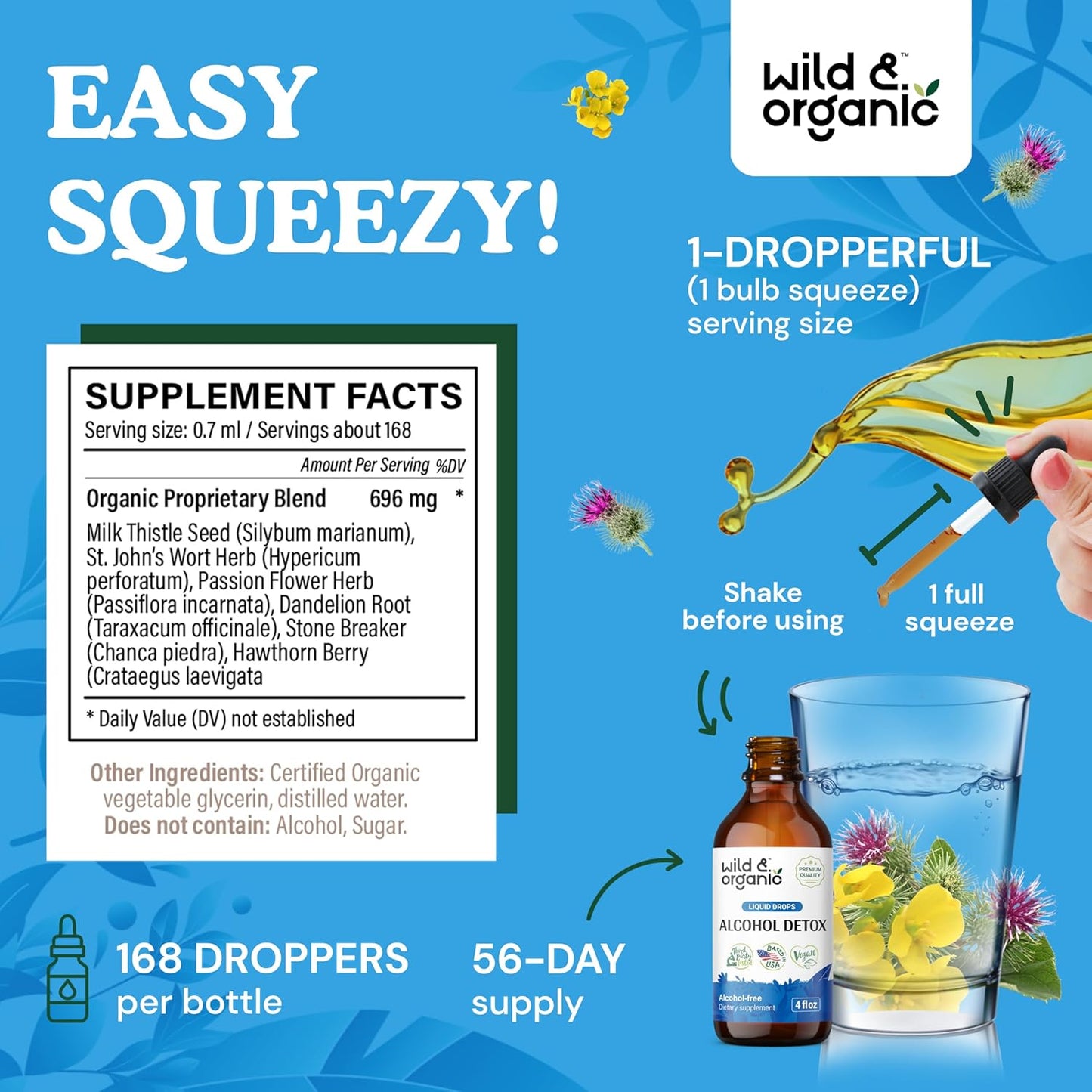 4 fl oz Wild & Organic Alcohol Detox + Liver Cleanse Tincture Duo