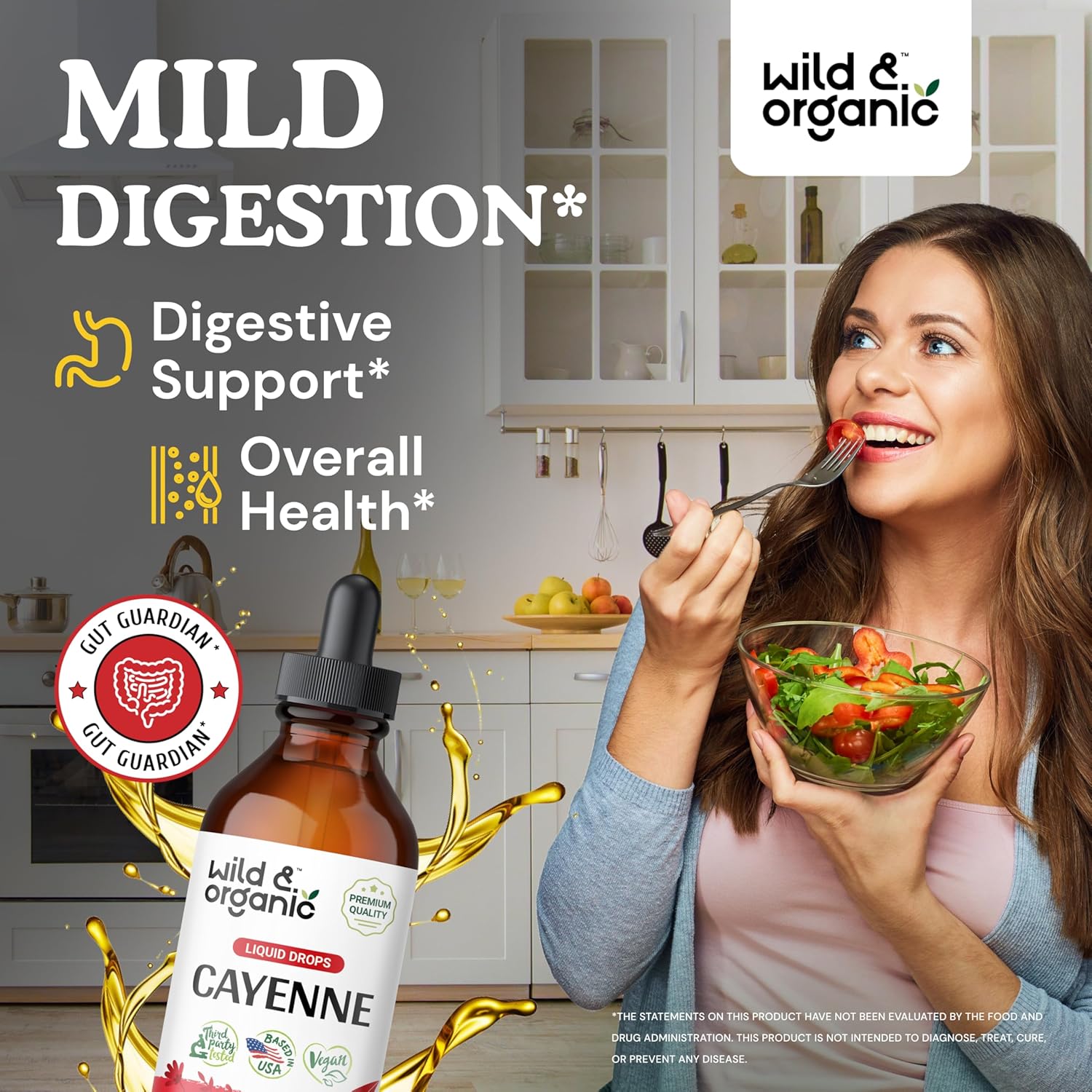 4 fl oz Wild & Organic Cayenne Pepper Tincture + Slippery Elm Tincture