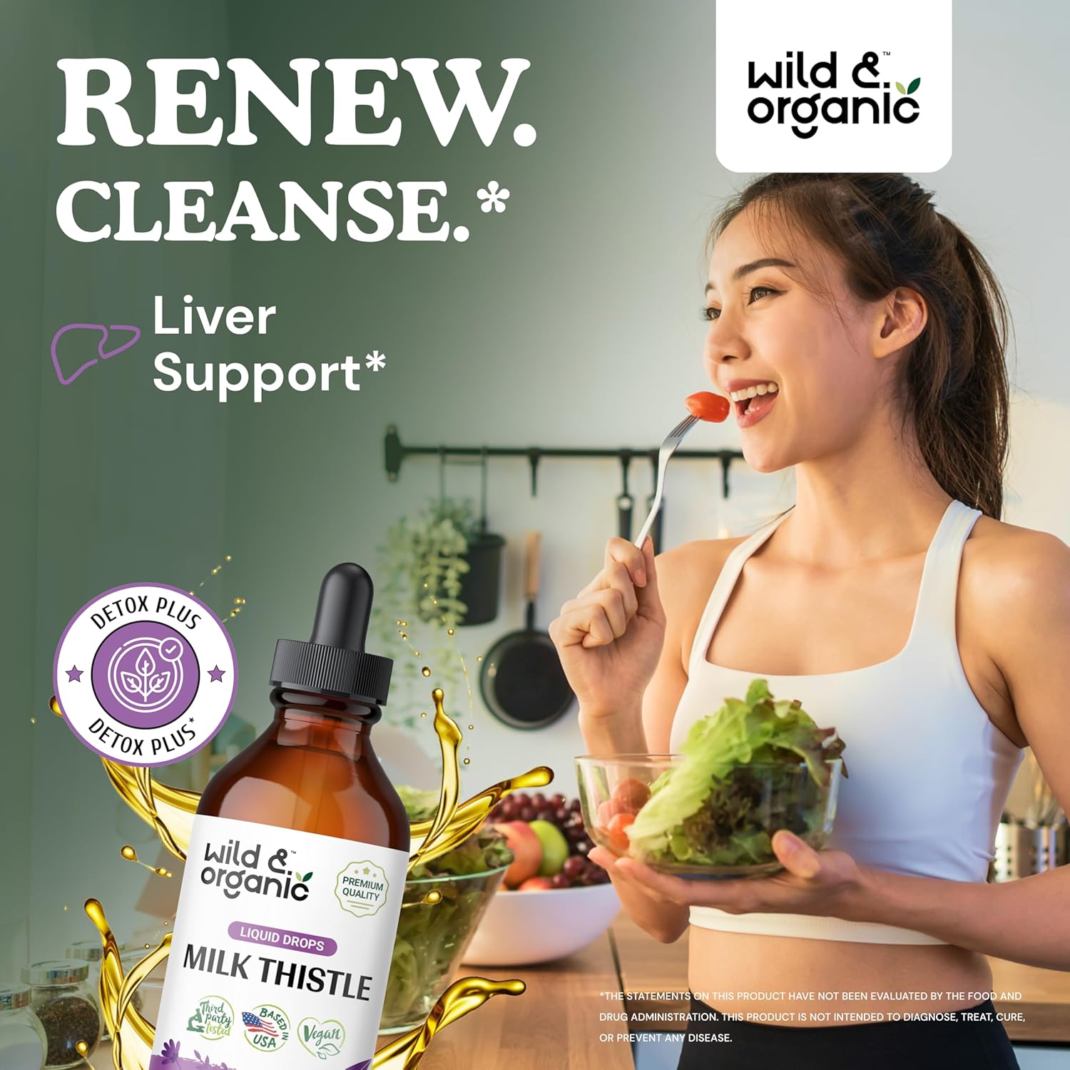 4 fl oz Wild & Organic Milk Thistle and Lion's Mane Tincture Set