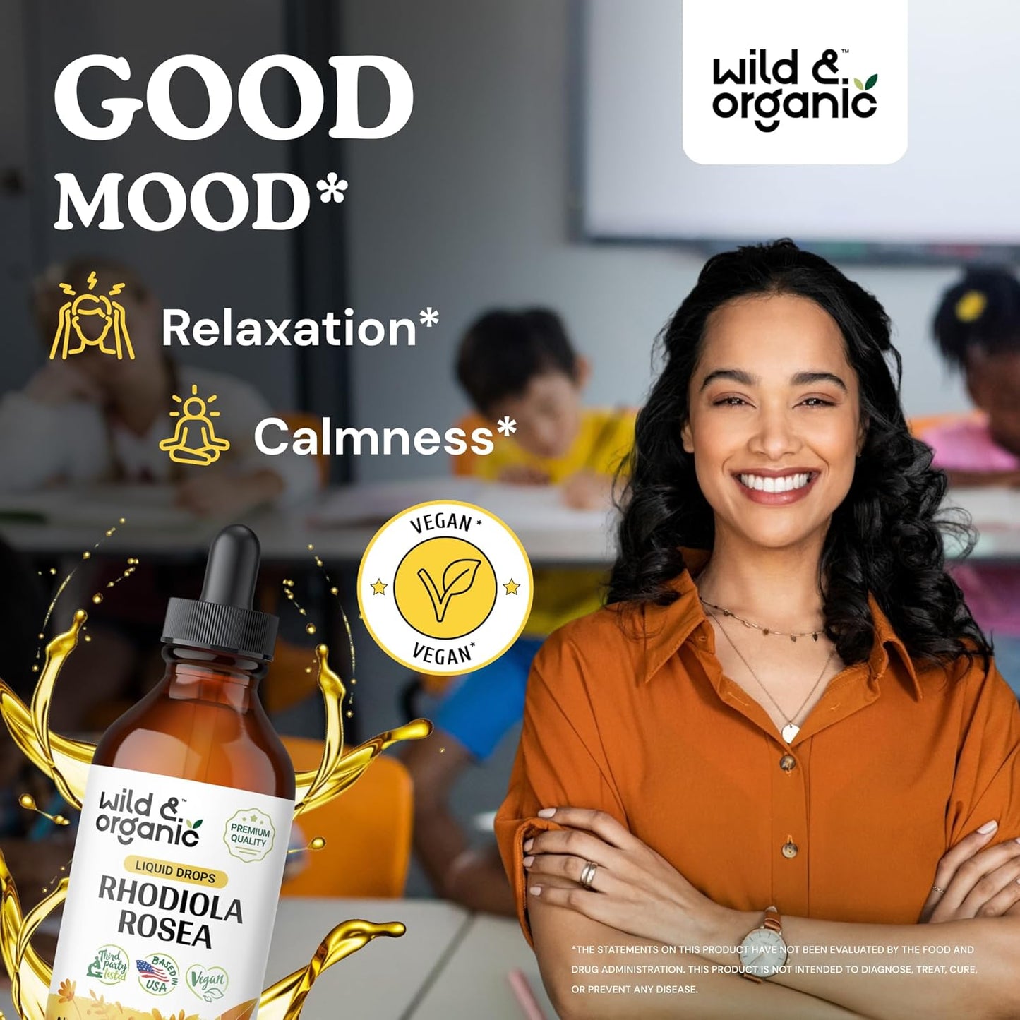 4 fl oz Wild Rhodiola Rosea & Holy Basil Organic Tincture Bundle