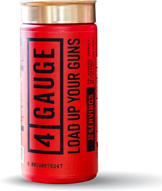 4 Gauge Explosive Preworkout - Jitter-Free Nitric Oxide Booster with L-Citrulline, L-Carnitine, Creatine - 30 Servings - No Artificial Ingredients - Fruit Blast Flavor