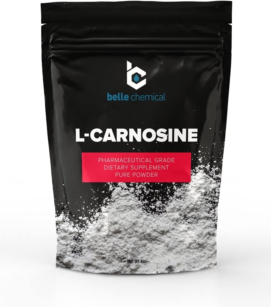 4 Ounce Belle Chemical Pure L-Carnosine Powder - Pharmaceutical Grade for Anti-Aging and Cognitive Health