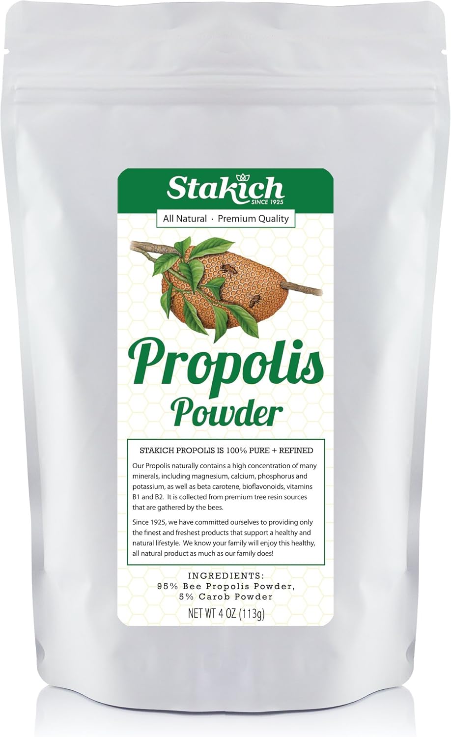 4 Ounce Stakich Bee Propolis Powder - 100% Natural and Pure