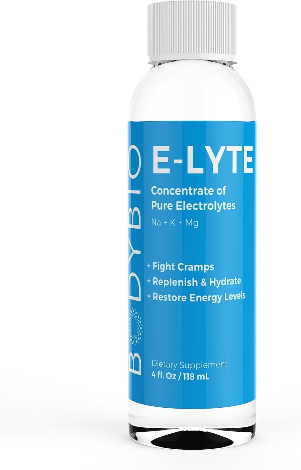 4 oz BodyBio Electrolyte Concentrate - Sugar-Free Keto Hydration Formula with Magnesium, Potassium, and Sodium for Dehydration Recovery and Cramp Relief