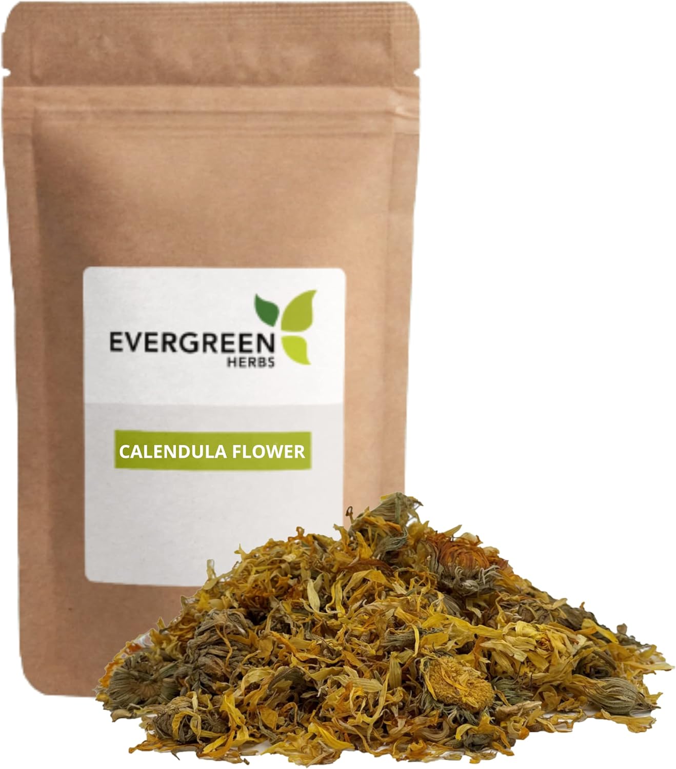 4 oz. Evergreen Herbs Calendula Flowers with Secure Tamper-Proof Seal for Ultimate Freshness