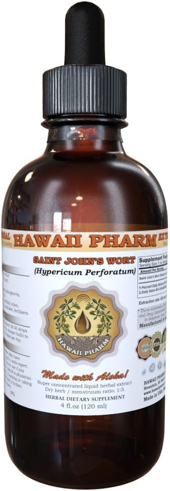 4 Oz Hawaii Pharm Saint John's Wort Liquid Extract Tincture (Hypericum Perforatum) - 120ml