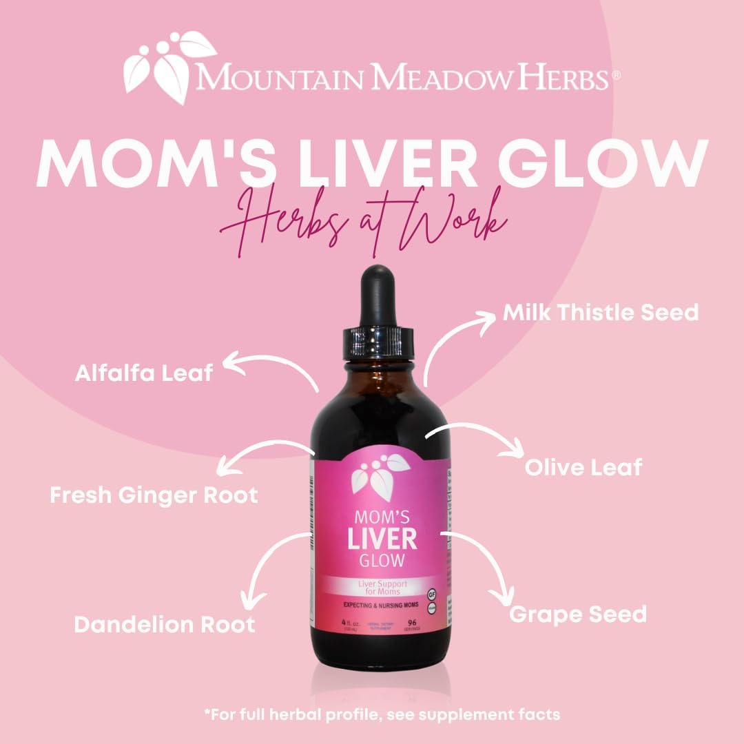 4 oz Mountain Meadow Herbs Mom's Liver Glow: Advanced Detox & Regenerator for Liver Health & Function - Supports a Happy Liver